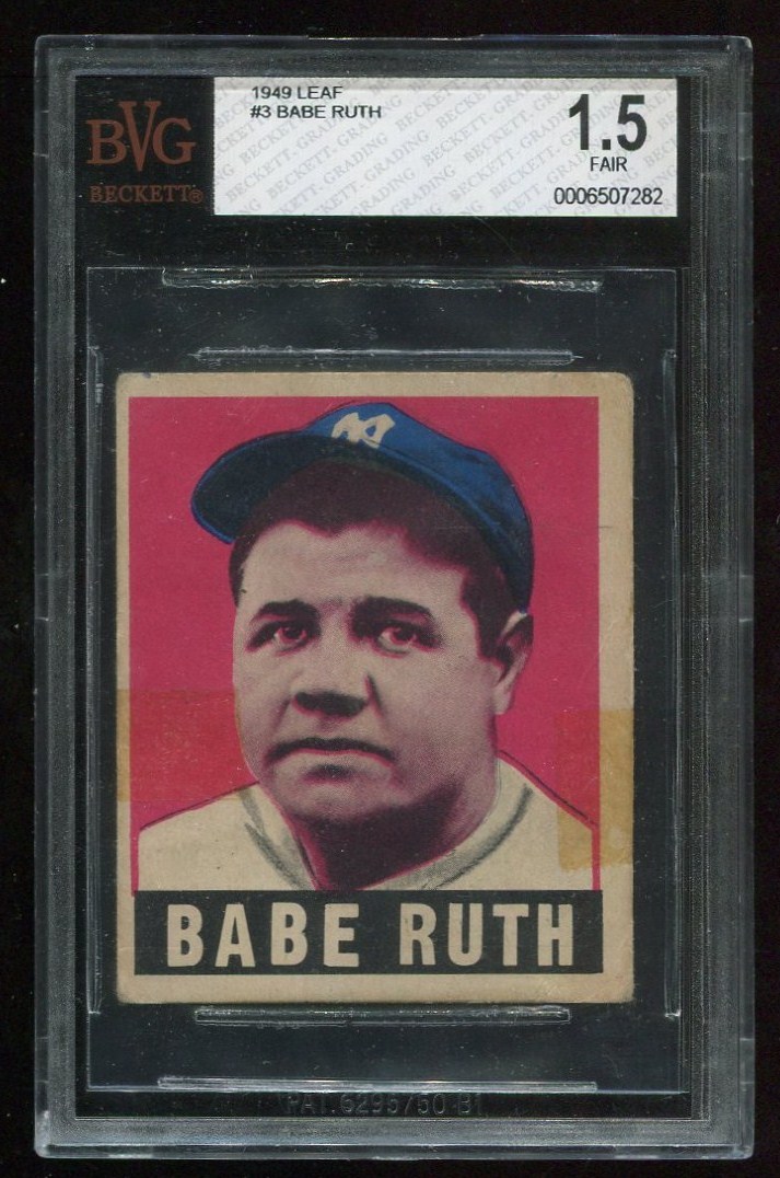 Lot Detail 1948 Leaf 3 Babe Ruth BVG 1 5