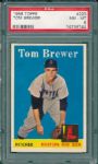 1958 Topps #220 Tom Brewer PSA 8