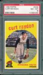 1959 Topps #305 Curt Raydon PSA 8