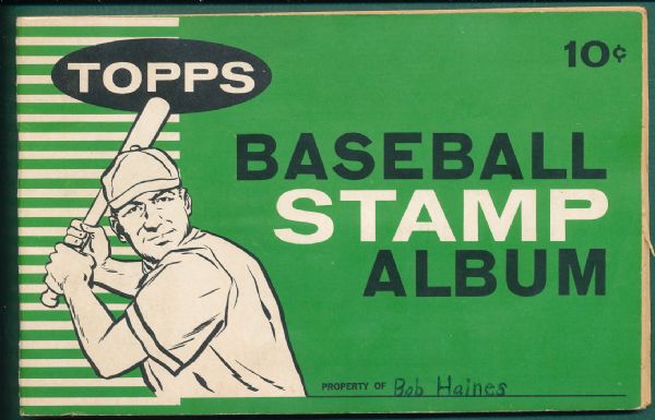 1961 Topps Baseball Album W/Stamps (128)