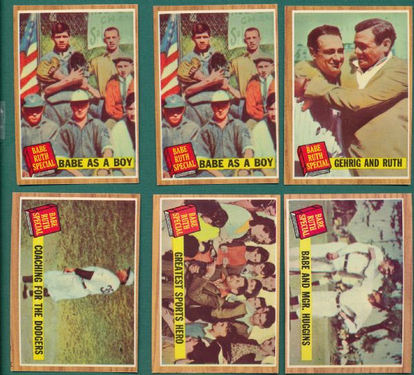 1962 Topps Lot of (58) W/Santo & Reniff (Pitching) *Green Tint*