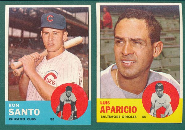 1963 Topps Lot of 237 W/ Clemente *Crease Free*