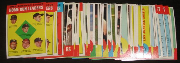 1963 Topps Lot of 237 W/ Clemente *Crease Free*