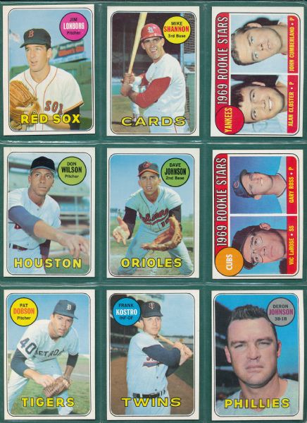 1969 & 1970 Topps Lot of 189 Cards W/ HOFers