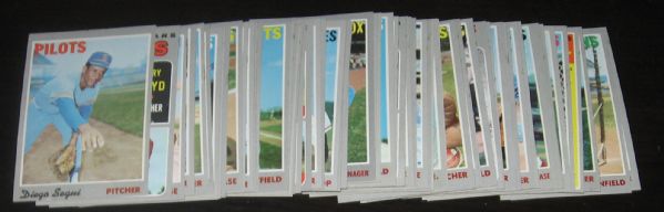 1969 & 1970 Topps Lot of 189 Cards W/ HOFers