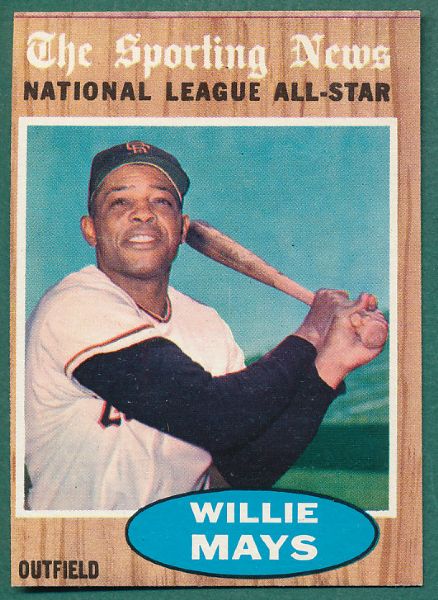 1962 Topps (4) card Lot of HOFers W/Willie Mays