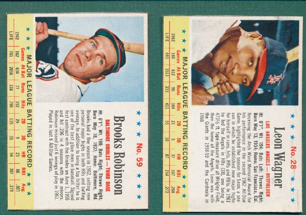 1963 Post (70) Card Lot W/Ernie Banks
