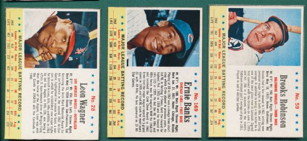 1963 Post (9) Card Lot W/HOFers, SPs, & Autographed Card