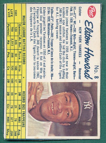 1962 Post (52) Card Lot W/Mickey Mantle