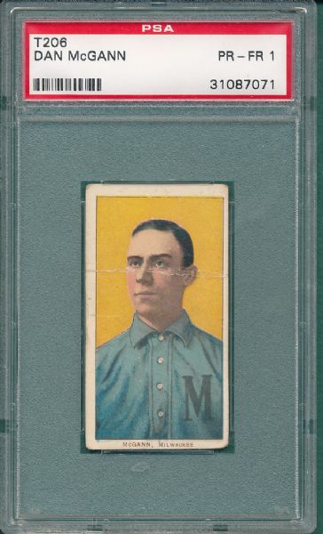1909-1911 T206 McGann Cycle Cigarettes PSA 1 *None in Pop Reports*