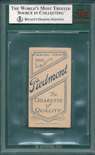 1909-1911 T206 Mullen, Portrait Piedmont Cigarettes BVG 5