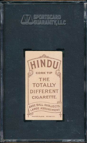 1909-1911 T206 Bransfield Hindu Cigarettes SGC 60 *Highest Graded*