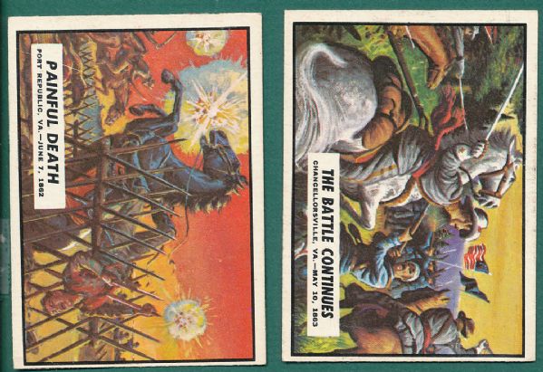 1962 Topps Civil War (4) Card Lot