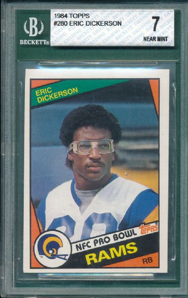 1984 Topps FB (3) Card HOFer Lot W/Eric Dickerson *Rookie* BVG