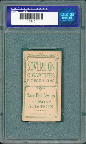 1909-1911 T206 Marquard, Follow Through, Sovereign Cigarettes 460 Series PSA 3