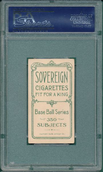 1909-1911 T206 Stahl, No Glove, Sovereign Cigarettes PSA 5