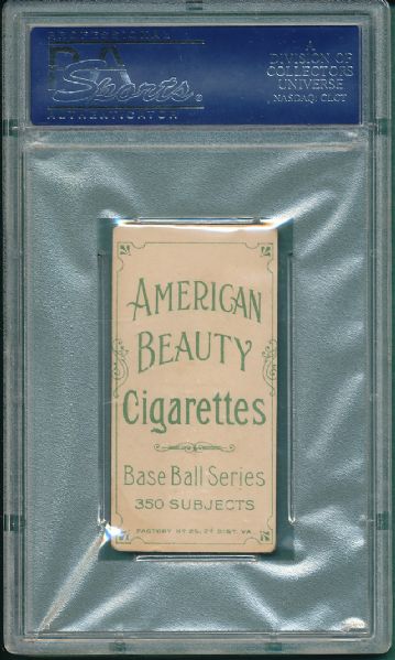1909-1911 T206 White, Jack American Beauty Cigarettes PSA 3