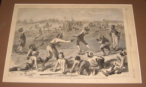 1878 Harpers Weekly Depicting Negro League Game