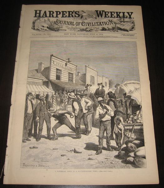 1874 Harpers Weekly W/ Cap Anson