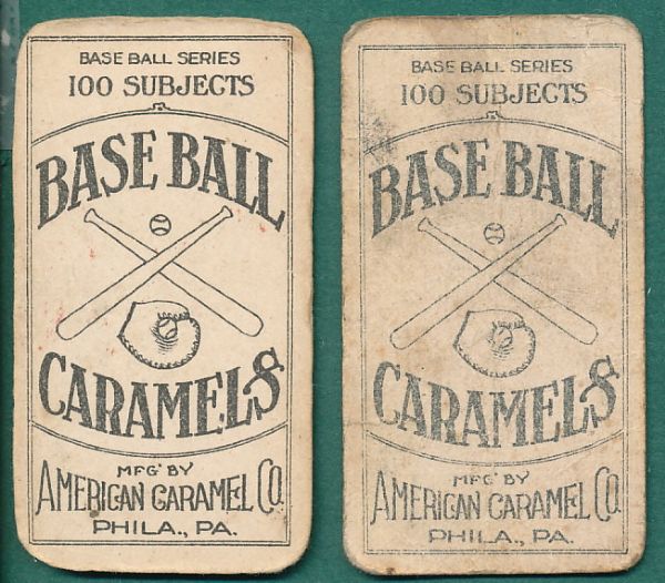1909-11 E90-1 American Caramel (4) Card Lot W/Chase