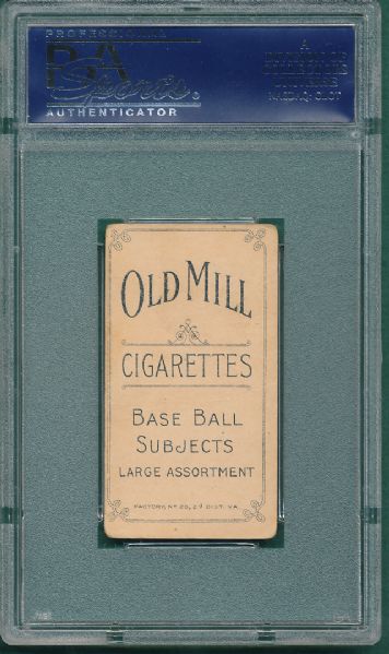 1909-1911 T206 Dahlen, Brooklyn Old Mill Cigarettes PSA 1