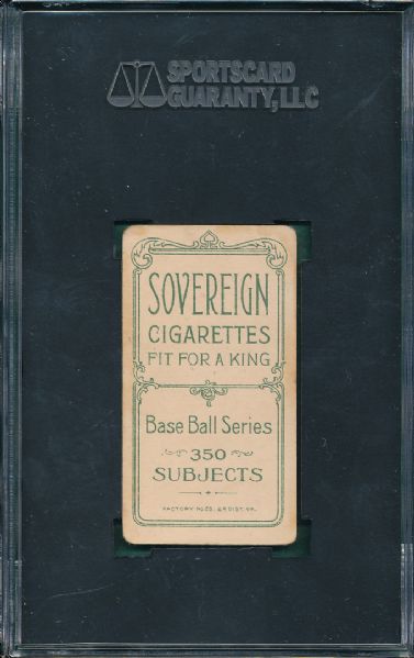1909-1911 T206 Knight, Batting, Sovereign Cigarettes SGC 40