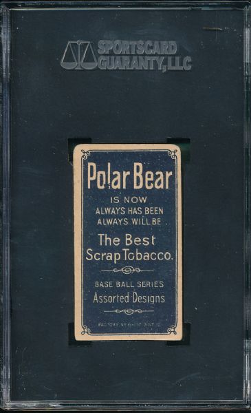 1909-1911 T206 Meyers, Portrait, Polar Bear Tobacco SGC A