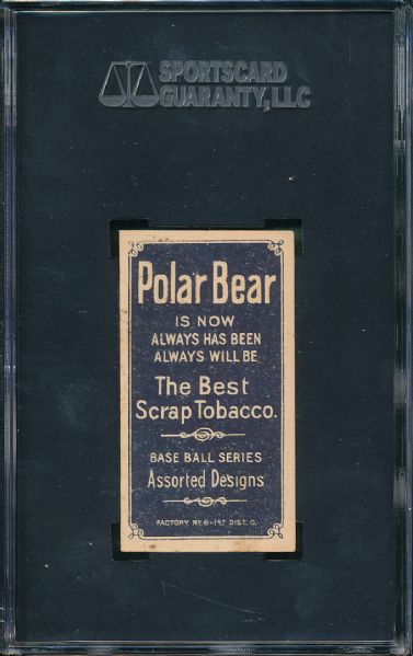 1909-1911 T206 Seymour, Throwing, Polar Bear Tobacco SGC 70