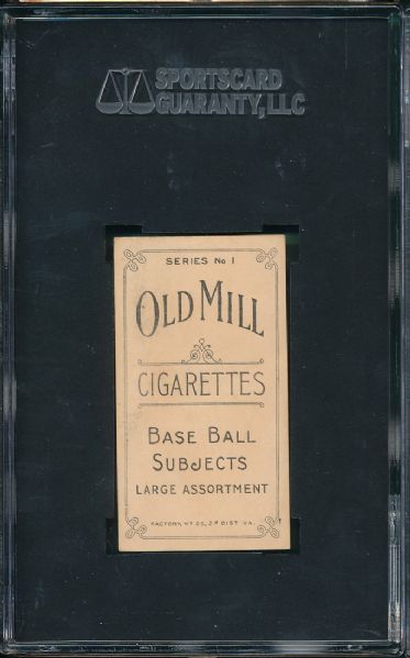1910 T210 Jones Old Mill Cigarettes Series 1 SGC 60 *None Graded Higher by SGC*