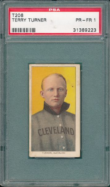 1909-1911 T206 (2) Card Cleveland Indians Lot PSA 1