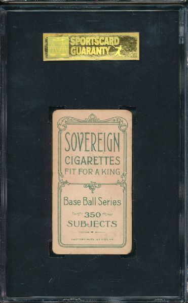 1909-1911 T206 (2) Card Cleveland Indians Lot Sovereign Cigarettes SGC 20