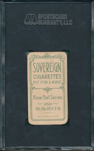 1909-1911 T206 (2) Card Cleveland Indians Lot Sovereign Cigarettes SGC 20