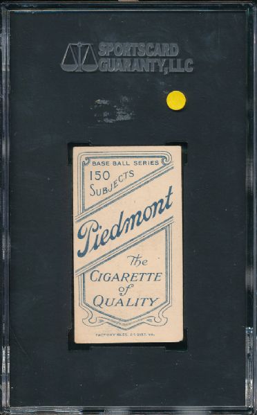 1909-1911 T206 Stovall, Portrait, Piedmont Cigarettes SGC 40