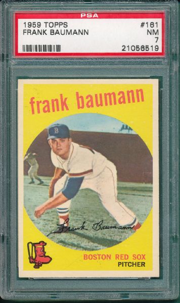 1959 Topps #161 Baumann & #274 Kindall (2) Card Lot PSA 7