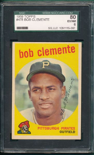 1959 Topps #478 Bob Clemente SGC 80