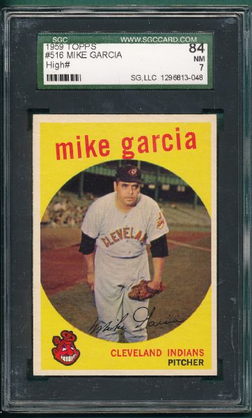 1959 Topps #516 Mike Garcia SGC 84 *High #*