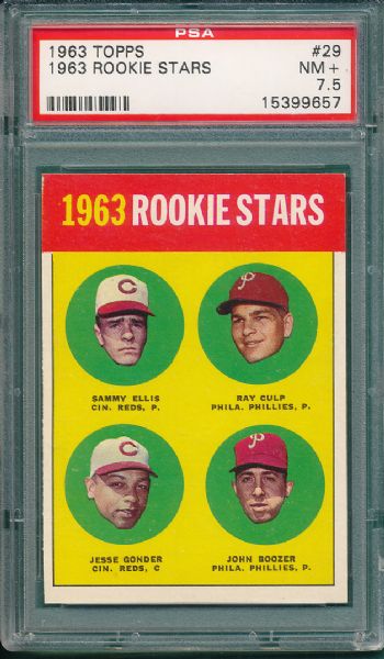 1963 Topps #029 Rookie Stars PSA 7.5