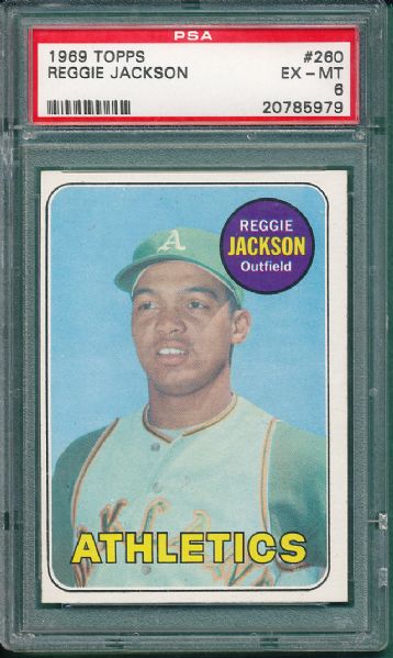 1969 Topps #260 Reggie Jackson PSA 6 *Rookie*