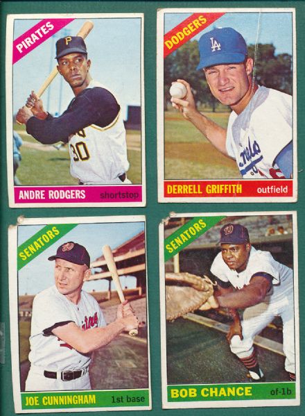 1966 Topps Partial Set of 320 Cards W/ HOFers, Leaders & Hi #s