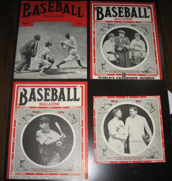 1930s Baseball Magazine Photo Lot (9) Yankees W/Ruth & Gehrig