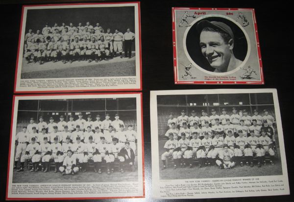 1930s Baseball Magazine Photo Lot (9) Yankees W/Ruth & Gehrig