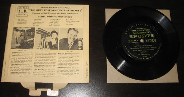 Excerpts From the Greatest Moments in Sports W/Ruth & Gehrig  33 1/3 RPM