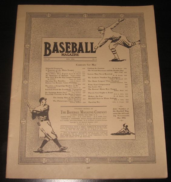 1934 Baseball Magazine Lot of (5)