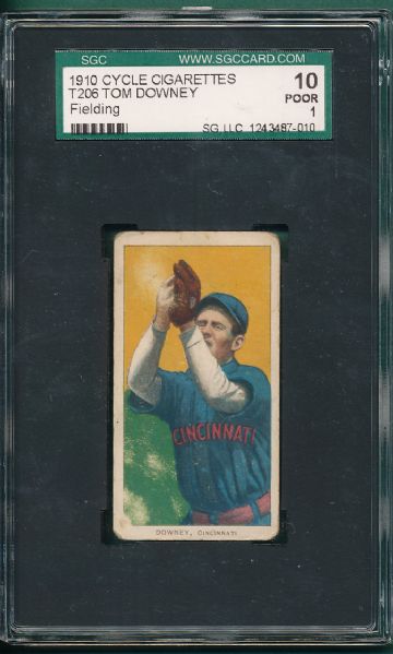 1909-1911 T206 Downey Cycle Cigarettes SGC 10