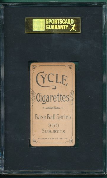 1909-1911 T206 Downey Cycle Cigarettes SGC 10