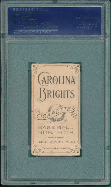 1909-1911 T206 Miller, Dots, Carolina Brights Cigarettes PSA 3