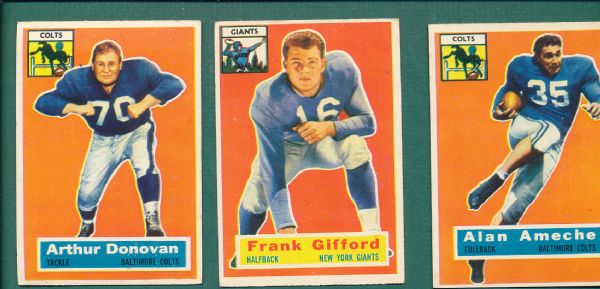 1956 Topps FB (109) Card Lot W/ Lenny Moore, Rookie