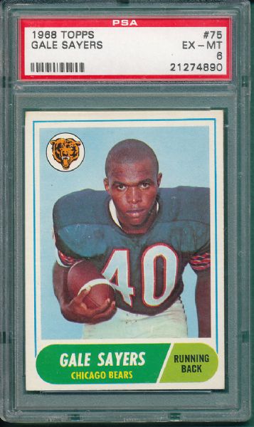 1968 Topps FB #75 Gale Sayers PSA 6