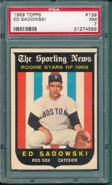 1959 Topps Boston Red Sox (3) Card Lot PSA 7
