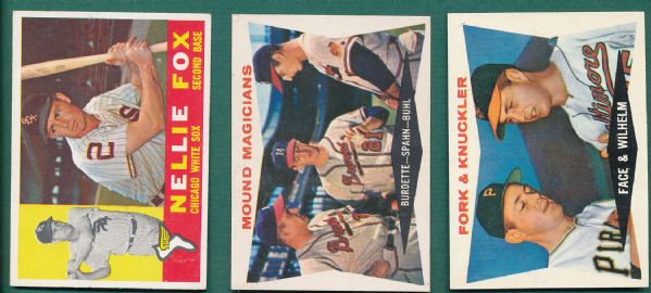 1960 Topps (177) Card Lot W/HOFers *Crease Free*
